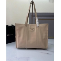 Well Crafted Prada Large Leather Tote bag 1BG460 Travertine Nude 2024