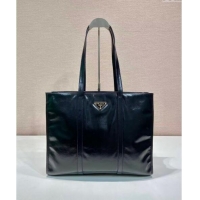 Best Price Prada Large Leather Tote bag 1BG460 Black 2024