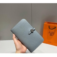 Top Quality Hermes R.M.S Togo Supple Leather Passport Holder H092402 Linen Blue 2024