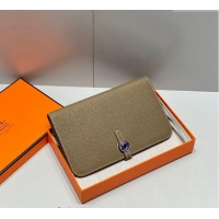 Top Grade Hermes R.M.S Togo Supple Leather Passport Holder H092402 Elephant Grey 2024