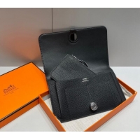 Unique Style Hermes R.M.S Togo Supple Leather Passport Holder H092402 Black 2024