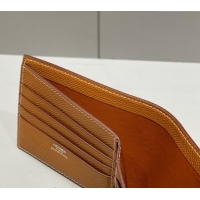 Top Quality Hermes Epsom Leather Bifold Wallet H092403 Golden Brown 2024