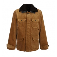 Luxury Cheap Prada Mens Jacket In Cotton PA1265 Brown