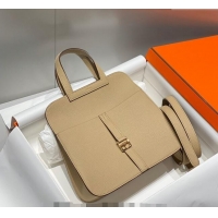 Popular Style Hermes Halzan 25cm Bag in Togo Calfskin H092501 Coat Grey 2024