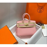 Promotional Hermes Mini Birkin 20cm bag with Shoulder Strap in Togo Leather H20 Milkshake Pink 2024