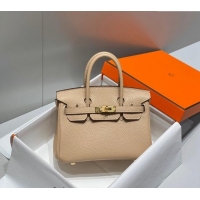 Top Quality Hermes Mini Birkin 20cm bag with Shoulder Strap in Togo Leather H20 Coat Grey 2024