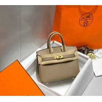 Best Price Hermes Mini Birkin 20cm bag with Shoulder Strap in Togo Leather H20 Dove Grey 2024