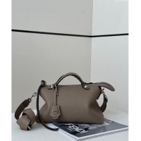 Pretty Style Fendi By The Way Selleria Medium Bag in Grianed Calfskin with Topstitches 8668M Grey 2024