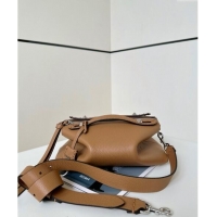 Buy Discount Fendi By The Way Selleria Medium Bag in Grianed Calfskin with Topstitches 8668M Brown 2024