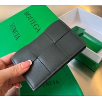 Super Quality Bottega Veneta Cassette Business Card Case Wallet in Intrecciato Calfskin 679849 Dark Moss Green 2024