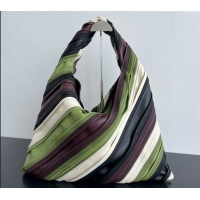 Trendy Design Bottega Veneta Large Hop Hobo Bag in with Patchwork 786193 Stripes Multicolor 2024