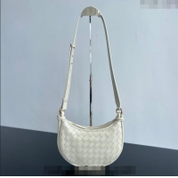 Most Popular Bottega Veneta Gemelli Messenger Crossbody Bag in Intrecciato leather 796638 Sea Salt White 2024