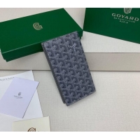 Luxury Cheap Goyard Saint-Lambert Phone Case Wallet 8515 Dark Grey 2024