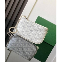 Top Design Goyard Senat Nano Key Pouch 3317 White 2024