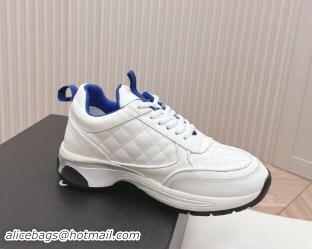 Top Grade Chanel Quilted Calfskin Sneakers White 910104