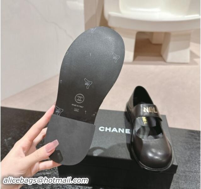 Top Design Chanel Calfskin Mary Janes Shoes Black 910126