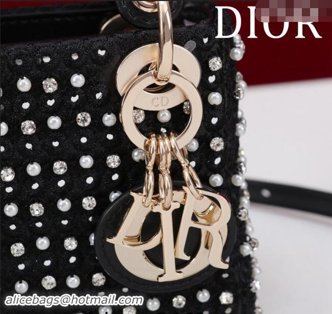 Affordable Price Dior Micro Lady Dior Bag in Bead Embroidery M085689 Black 2024