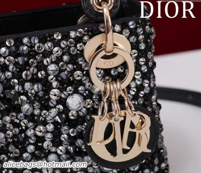 Top Grade Dior Micro Lady Dior Bag in Bead Embroidery M085690 Black 2024