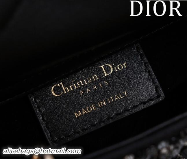 Top Grade Dior Micro Lady Dior Bag in Bead Embroidery M085690 Black 2024