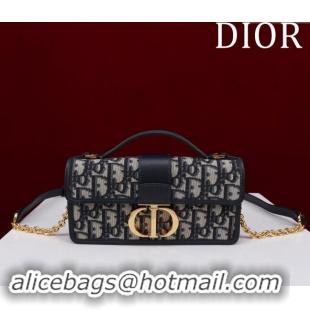 Famous Brand Dior Miss Montaigne Mini Bag in Dior Oblique Jacquard D3065 Blue 2024