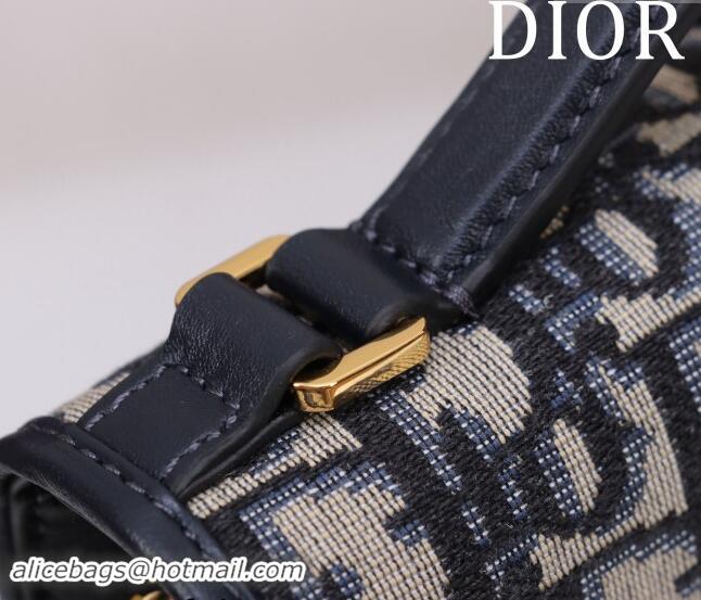 Famous Brand Dior Miss Montaigne Mini Bag in Dior Oblique Jacquard D3065 Blue 2024