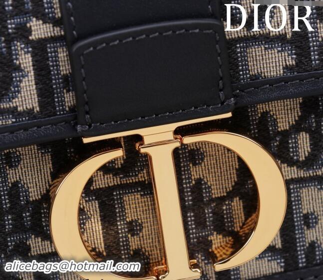 Famous Brand Dior Miss Montaigne Mini Bag in Dior Oblique Jacquard D3065 Blue 2024