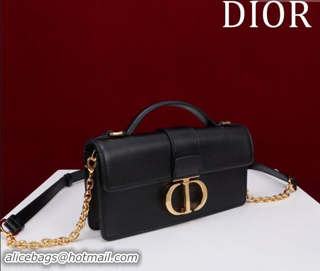 Top Quality Dior Miss Montaigne Mini Bag in Smooth Calfskin D3066 Black 2024