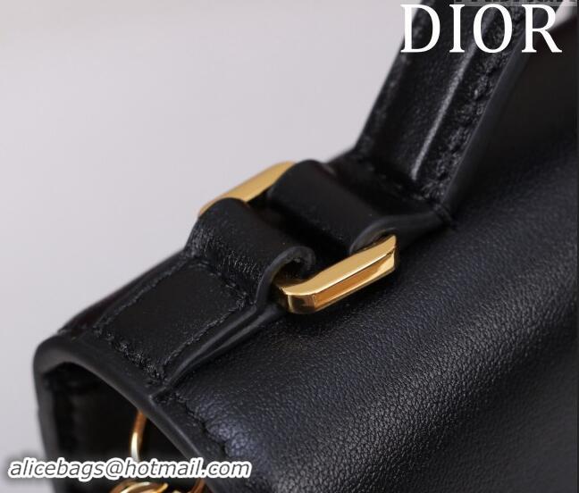 Top Quality Dior Miss Montaigne Mini Bag in Smooth Calfskin D3066 Black 2024