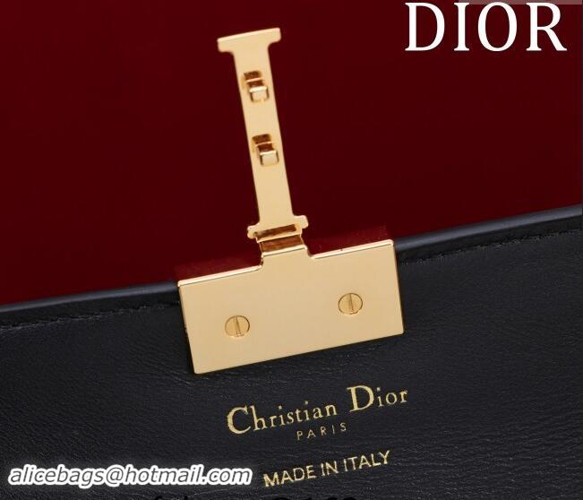 Top Quality Dior Miss Montaigne Mini Bag in Smooth Calfskin D3066 Black 2024