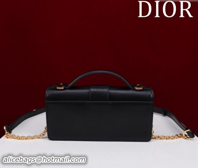 Top Quality Dior Miss Montaigne Mini Bag in Smooth Calfskin D3066 Black 2024