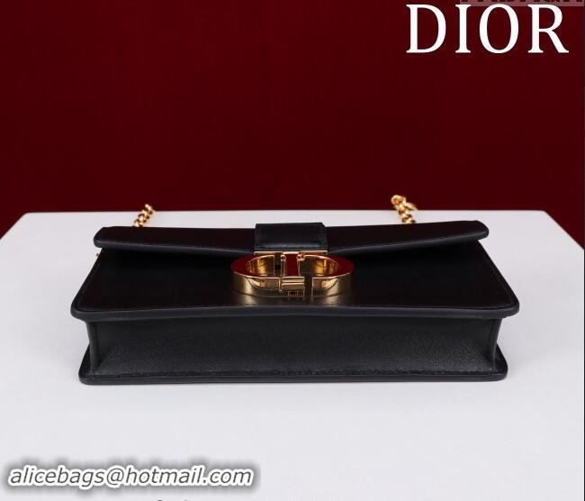 Top Quality Dior Miss Montaigne Mini Bag in Smooth Calfskin D3066 Black 2024