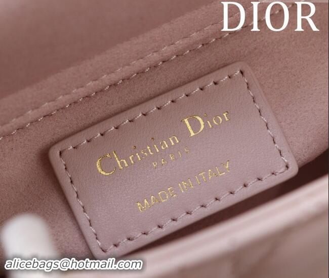 Good Taste Dior Mini Lady Dior Bag in Two-Tone Cannage Lambskin M0505 Pink/Green 2024