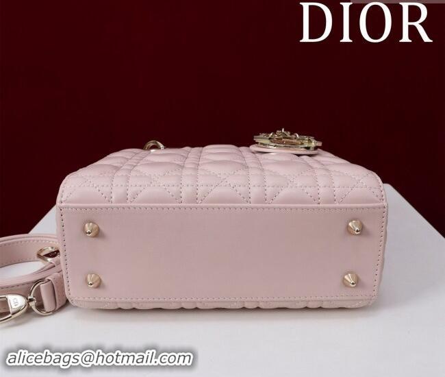 Buy Fashionable Dior Small Lady Bag in Two-Tone Cannage Lambskin M0538 Pink/Green 2024