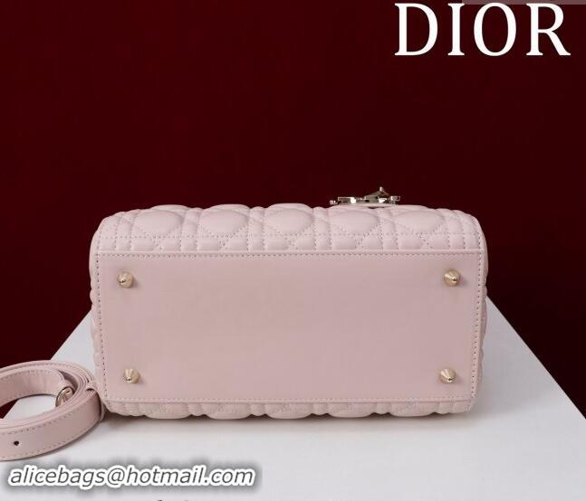 Top Design Dior Medium Lady Bag in Two-Tone Cannage Lambskin M0565 Pink/Green 2024