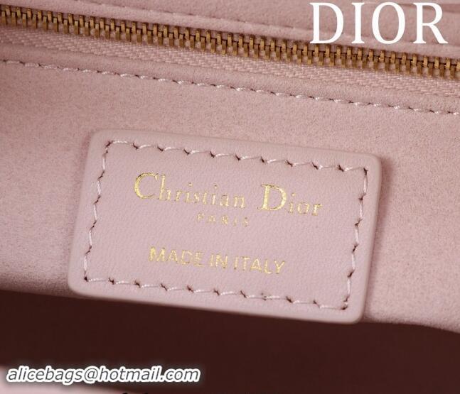 Top Design Dior Medium Lady Bag in Two-Tone Cannage Lambskin M0565 Pink/Green 2024