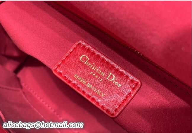 Grade Design Dior Medium Classic Lady Bag in Cannage Lambskin M0565 Red 2024