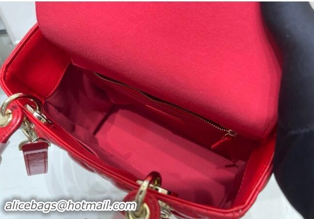 Grade Design Dior Medium Classic Lady Bag in Cannage Lambskin M0565 Red 2024