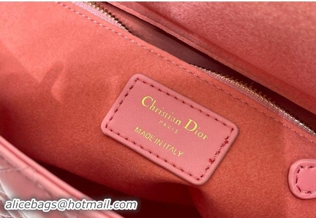 Shop Grade Dior Medium Classic Lady Bag in Cannage Lambskin M0565 Pink 2024