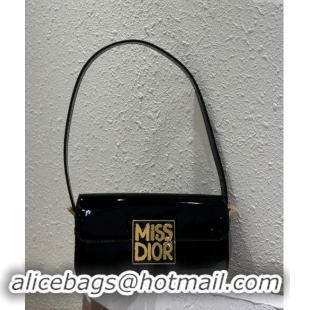 Grade Quality Dior Miss Dior Flap Bag in Patent Calfskin DR2610 Black 2024