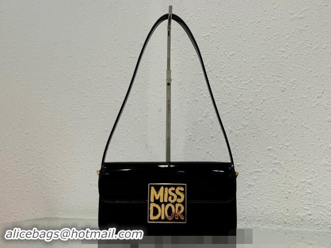 Grade Quality Dior Miss Dior Flap Bag in Patent Calfskin DR2610 Black 2024