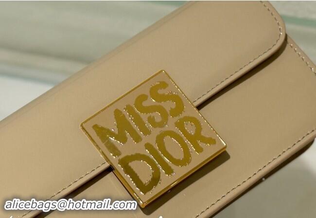 Best Luxury Dior Miss Dior Flap Bag in Patent Calfskin DR2610 Beige 2024