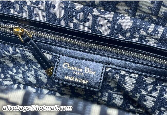 Best Price Dior Hat Basket Bag in Wicker and Blue Dior Oblique Jacquard DR2568 Blue 2024