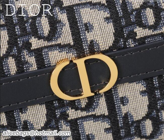 Top Quality Dior 30 Montaigne Mini Hobo Shoulder Bag in Blue Dior Oblique Jacquard DR2381 2024