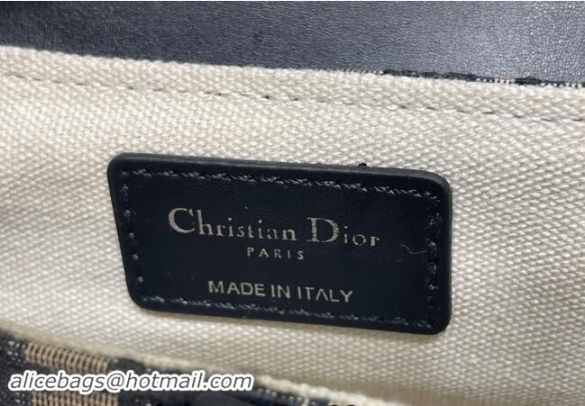 Chic Discount Dior Mini Saddle Bag with Strap in Blue Oblique Jacquard and Smooth Calfskin DR5528 2024