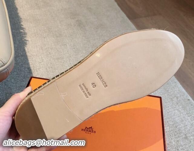 AAAAA Hermes Trip Espadrilles Flat in Suede Khaki Green 907061