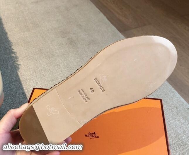 Top Quality Hermes Trip Espadrilles Flat in Suede Brown 907062