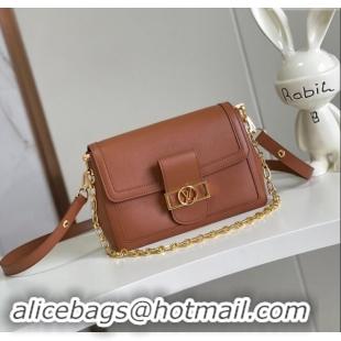 Buy New Cheap Louis Vuitton Dauphine Soft MM Shoulder bag in Calfskin M11476 Brown 2024