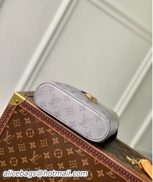 Cheap Best Louis Vuitton Vanity Chain Pouch in Calfskin M12427 Trianon Grey/Purple 2024