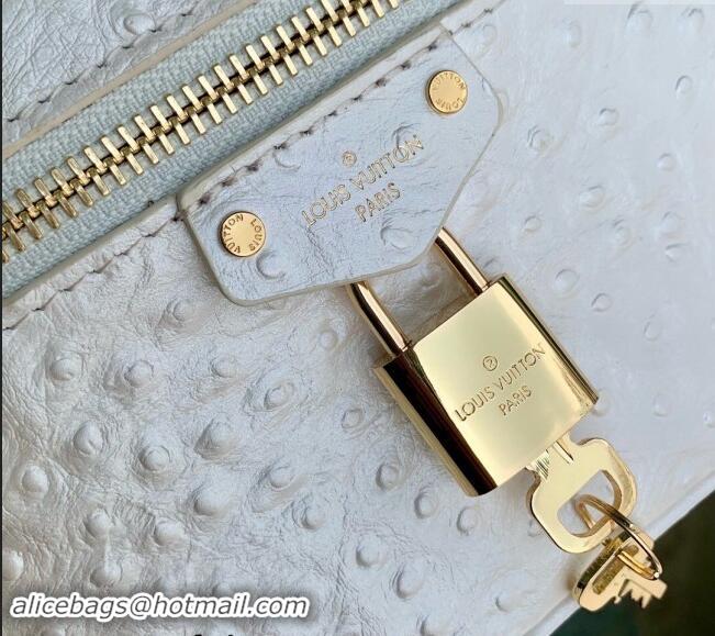 Famous Brand Louis Vuitton Vanity Chain Pouch in Ostrich Embossed Leather N85911 White 2024