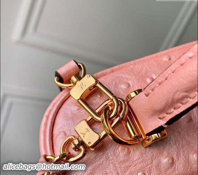 Best Price Louis Vuitton Vanity Chain Pouch in Ostrich Embossed Leather N85820 Pink 2024